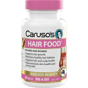 (PRE ORDER) Carusos Hair Food 60 Tablets shelf life 2yrs