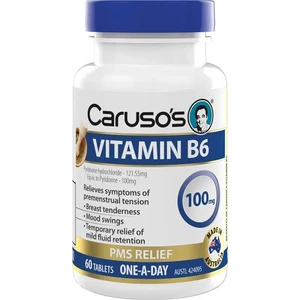 (PRE ORDER) Carusos Vitamin B6 100mg 60 Tablets shelf life 2yrs