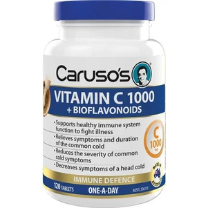 (PRE ORDER) Carusos Vitamin C 1000 + Bioflavanoids 120 Tablets shelf life 2yrs