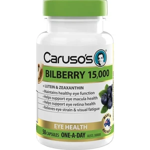 (PRE ORDER) Carusos One a Day Bilberry 50 Capsules shelf life 2yrs