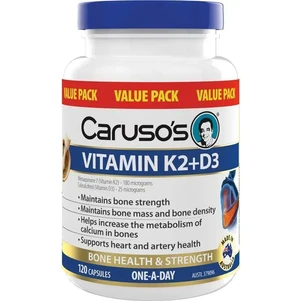 (PRE ORDER) Carusos Vitamin K2 + D3 120 Capsules Exclusive Size shelf life 2yrs