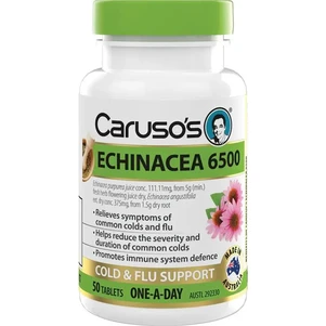 (PRE ORDER) Carusos One a Day Echinacea 6500mg 50 Tablets shelf life 2yrs