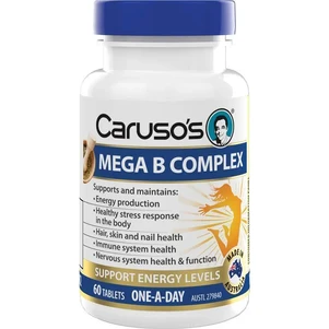 (PRE ORDER) Carusos Mega B Complex 60 Tablets shelf life 2yrs