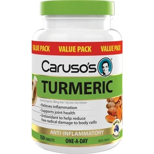 (PRE ORDER) Carusos One a Day Turmeric 150 Tablets shelf life 2yrs