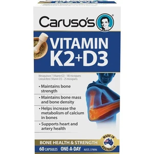 (PRE ORDER) Carusos Vitamin K2 + D3 60 Capsules shelf life 2yrs