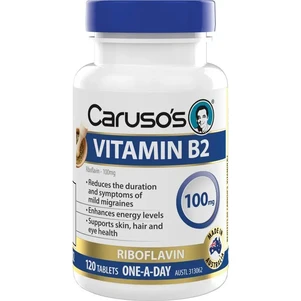 (PRE ORDER) Carusos Vitamin B2 100mg 120 Tablets shelf life 2yrs