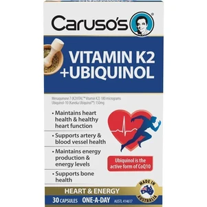 (PRE ORDER) Carusos Vitamin K2 + Ubiquionol 30 Capsules shelf life 2yrs