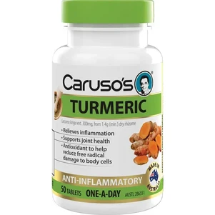 (PRE ORDER) Carusos One a Day Turmeric 50 Tablets shelf life 2yrs