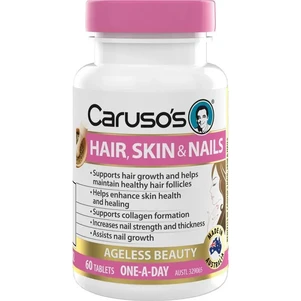 (PRE ORDER) Carusos Hair Skin & Nails 60 Tablets shelf life 2yrs