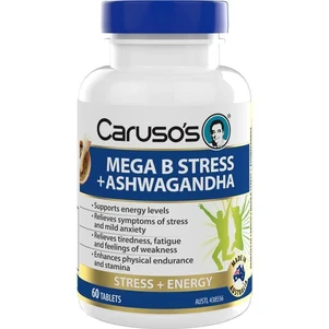 (PRE ORDER) Carusos Mega B Stress + Ashwagandha 60 Tablets shelf life 2yrs