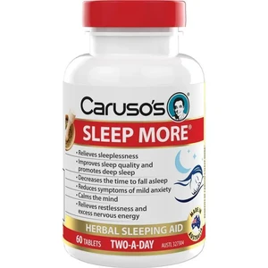 (PRE ORDER) Carusos Sleep More 60 Tablets shelf life 2yrs
