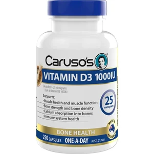 (PRE ORDER) Carusos Vitamin D3 1000IU 250 Capsules shelf life 2yrs