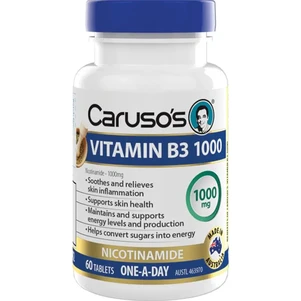 (PRE ORDER) Carusos Vitamin B3 1000mg 60 Tablets shelf life 2yrs