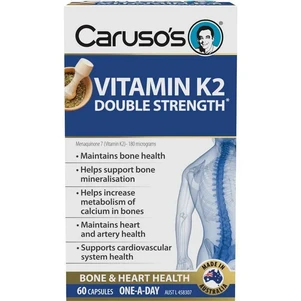 (PRE ORDER) Carusos Vitamin K2 Double Strength 60 Capsules shelf life 2yrs