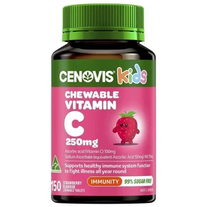 (PRE ORDER) Cenovis Kids Chewable Vitamin C 250mg Strawberry 150 Tablets shelf life 2yrs