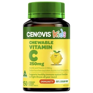 (PRE ORDER) Cenovis Kids Chewable Vitamin C 250mg Lemonade 150 Tablets shelf life 2yrs