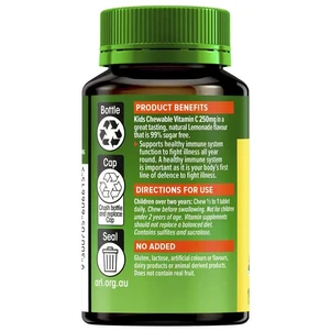 (PRE ORDER) Cenovis Kids Chewable Vitamin C 250mg Lemonade 150 Tablets shelf life 2yrs
