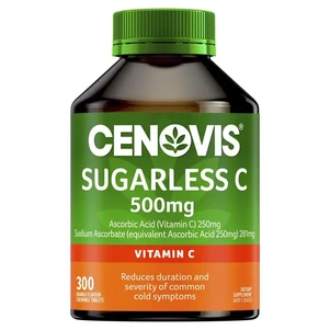 (PRE ORDER) Cenovis Sugarless C 500mg 300 Orange Flavour Chewable Tablets shelf life 2yrs