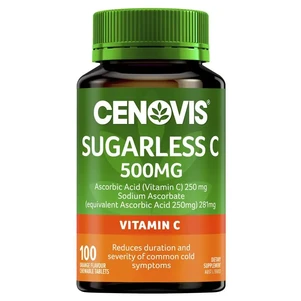 (PRE ORDER) Cenovis Sugarless C 500mg 100 Orange Flavour Chewable Tablets shelf life 2yrs