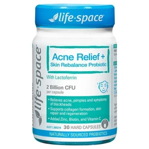 (PRE ORDER) Life-Space Acne Relief + Skin Rebalance 30 Capsules shelf life 2yrs