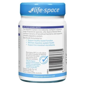 (PRE ORDER) Life-Space Bowel Biotic 60 Capsules shelf life 2yrs