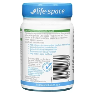 (PRE ORDER) Life-Space Probiotic For 60+ Years 60 Capsules shelf life 2yrs