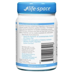 (PRE ORDER) Life-Space Digestive Enzymes 60 Capsules shelf life 2yrs