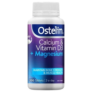 (PRE ORDER) Ostelin Calcium & Vitamin D3 + Magnesium 200 Tablets Exclusive Size shelf life 2yrs