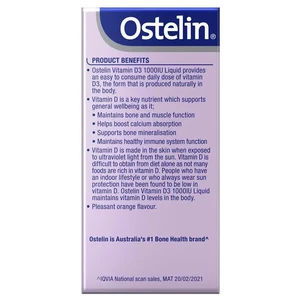 (PRE ORDER) Ostelin Vitamin D3 1000IU Liquid 50ml shelf life 2yrs