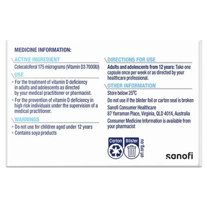 (PRE ORDER) Ostelin Vitamin D 7000IU 1-A-Week 24 Capsules (S3) shelf life 2yrs