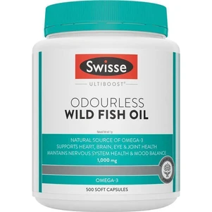 (PRE ORDER) Swisse Ultiboost Odourless Wild Fish Oil 1000mg 500 Capsules Exclusive Size shelf life 2yrs