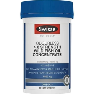 (PRE ORDER) Swisse Ultiboost 4 x Strength Wild Fish Oil Concentrate 60 Capsules shelf life 2yrs