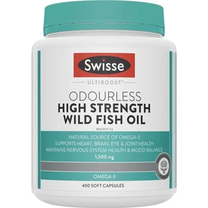 (PRE ORDER) Swisse Ultiboost Odourless High Strength Wild Fish Oil 1500mg 400 Capsules shelf life 2yrs