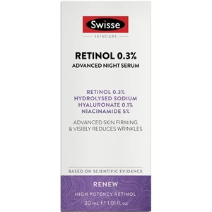 (PRE ORDER) Swisse Skincare Retinol 0.3% Advanced Night Serum 30ml shelf life 2yrs