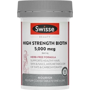 (PRE ORDER) Swisse Beauty High Strength Biotin 5000mcg 100 Tablets shelf life 2yrs