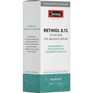 (PRE ORDER) Swisse Skincare Retinol 0.1% Clear Skin PM Balance Serum 30ml shelf life 2yrs