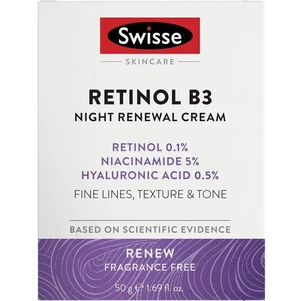 (PRE ORDER) Swisse Skincare Retinol B3 Night Renewal Cream 50g shelf life 2yrs