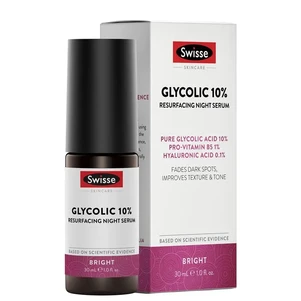 (PRE ORDER) Swisse Skincare Glycolic 10% Resurfacing Night Serum 30ml shelf life 2yrs