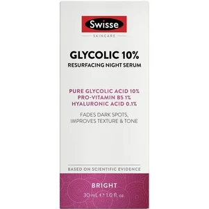 (PRE ORDER) Swisse Skincare Glycolic 10% Resurfacing Night Serum 30ml shelf life 2yrs