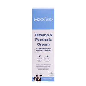 (PRE ORDER) Moogoo Eczema & Psoriasis Cream with Marshmallow & Elderberry 120g/200g shelf life 2yrs