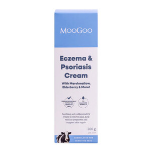 (PRE ORDER) Moogoo Eczema & Psoriasis Cream with Marshmallow & Elderberry 120g/200g shelf life 2yrs