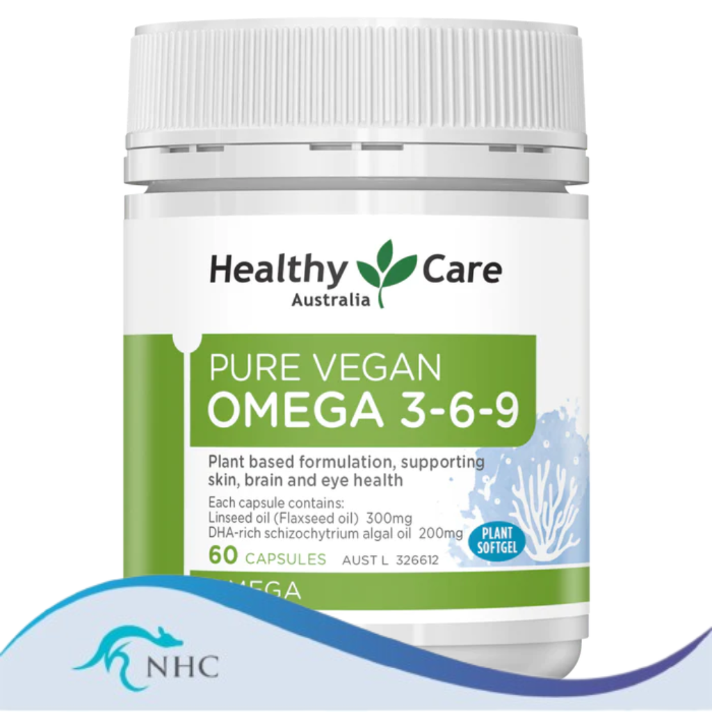 Healthy Care Pure Vegan Omega 3-6-9 60 Capsules Exp 09/2025
