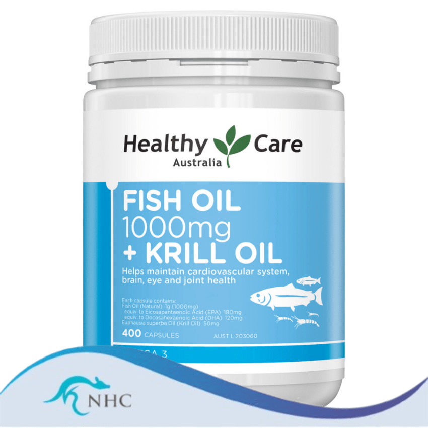 PRE ORDER STRAIGHT FROM AUSTRALIA Healthy Care Fish Oil 1000mg Krill Oil 400 Capsules