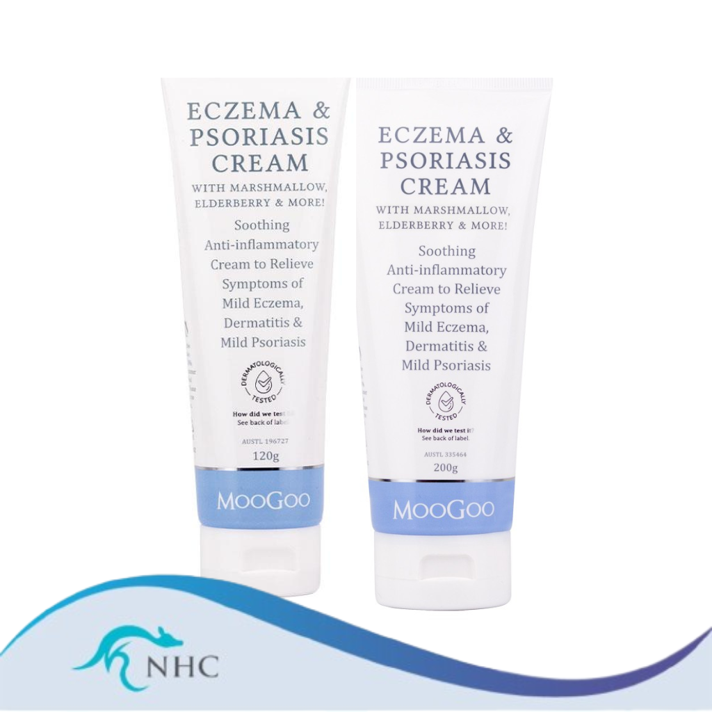 Moogoo Eczema & Psoriasis Cream with Marshmallow & Elderberry 120g / 200g Exp 06/2025