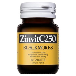[PRE-ORDER] STRAIGHT FROM AUSTRALIA - Blackmores Zinvit C 250mg Vitamin C Immune Support 50 Tablets