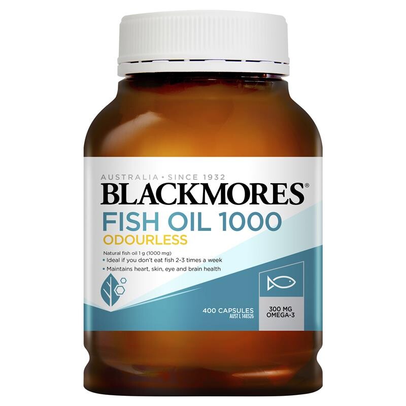 [PRE-ORDER] STRAIGHT FROM AUSTRALIA - Blackmores Odourless Fish Oil 1000mg Omega-3 400 Capsules