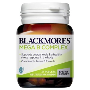 [PRE-ORDER] STRAIGHT FROM AUSTRALIA - Blackmores Mega B Complex Energy Support Vitamin B12 31 Tablets
