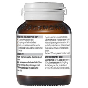 [PRE-ORDER] STRAIGHT FROM AUSTRALIA - Blackmores Lyp-Sine Cold Sore Relief Vitamin 30 Tablets