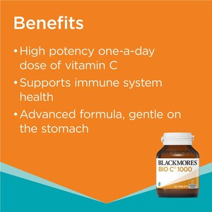 [PRE-ORDER] STRAIGHT FROM AUSTRALIA - Blackmores Bio C 1000mg Vitamin C Immune Support 62 Tablets 