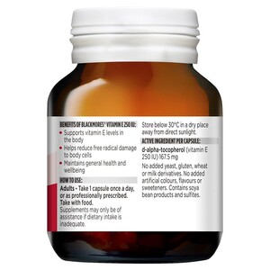 [PRE-ORDER] STRAIGHT FROM AUSTRALIA - Blackmores Vitamin E 250IU Cholesterol Health 50 Capsules